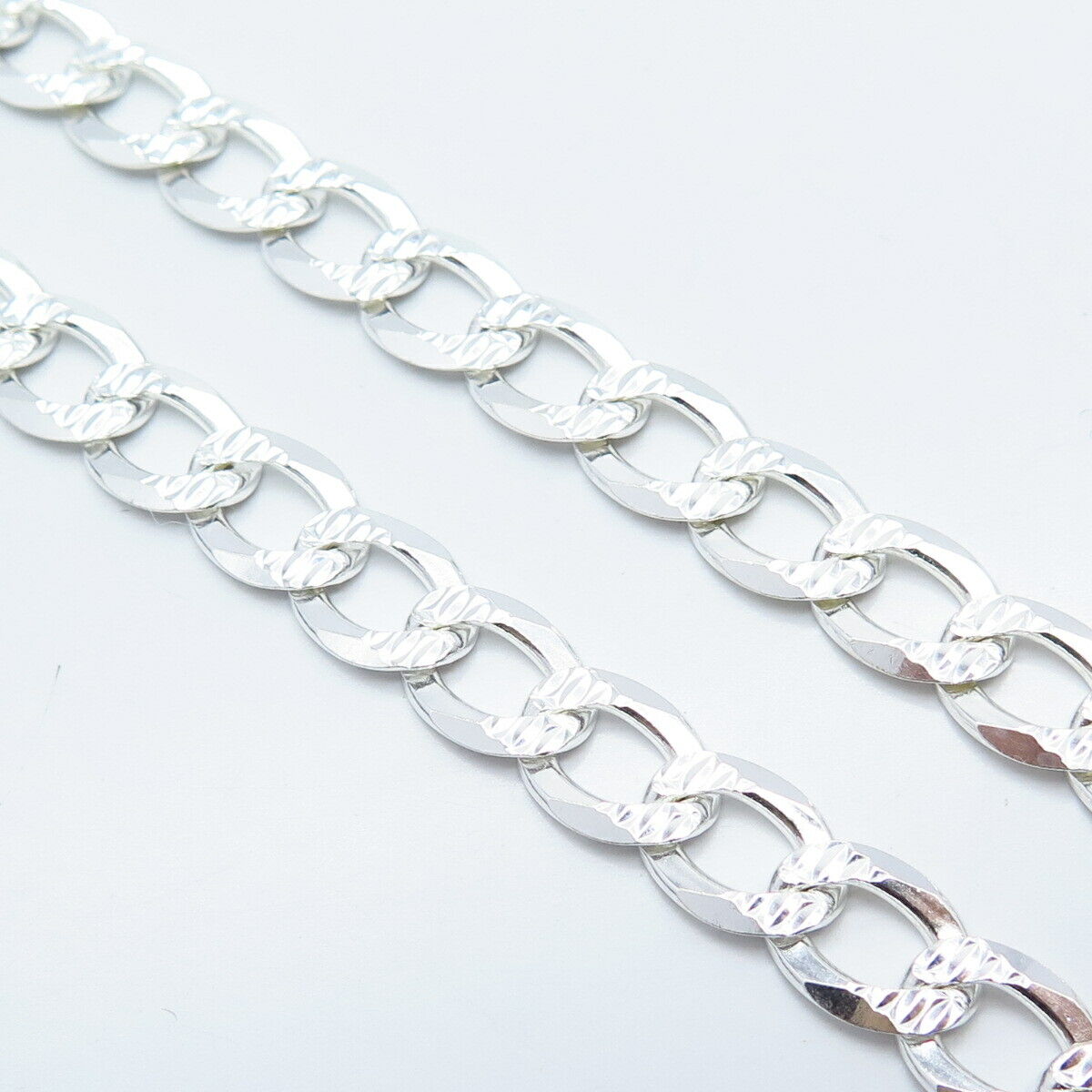 925 Sterling Silver Italy P.Lux Cuban Chain Necklace 20"