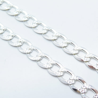 925 Sterling Silver Italy P.Lux Cuban Chain Necklace 20"