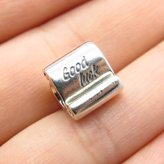 925 Sterling Silver Pandora "Good Luck" Bead Charm