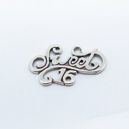 925 Sterling Silver Vintage Sunwest "Sweet 16" Slide Pendant