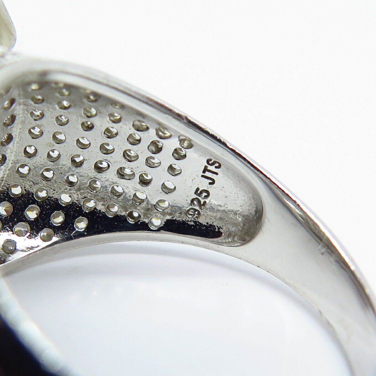 925 Sterling Silver Pave C Z Ring Size 11