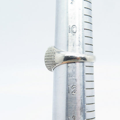 925 Sterling Silver Pave C Z Ring Size 11