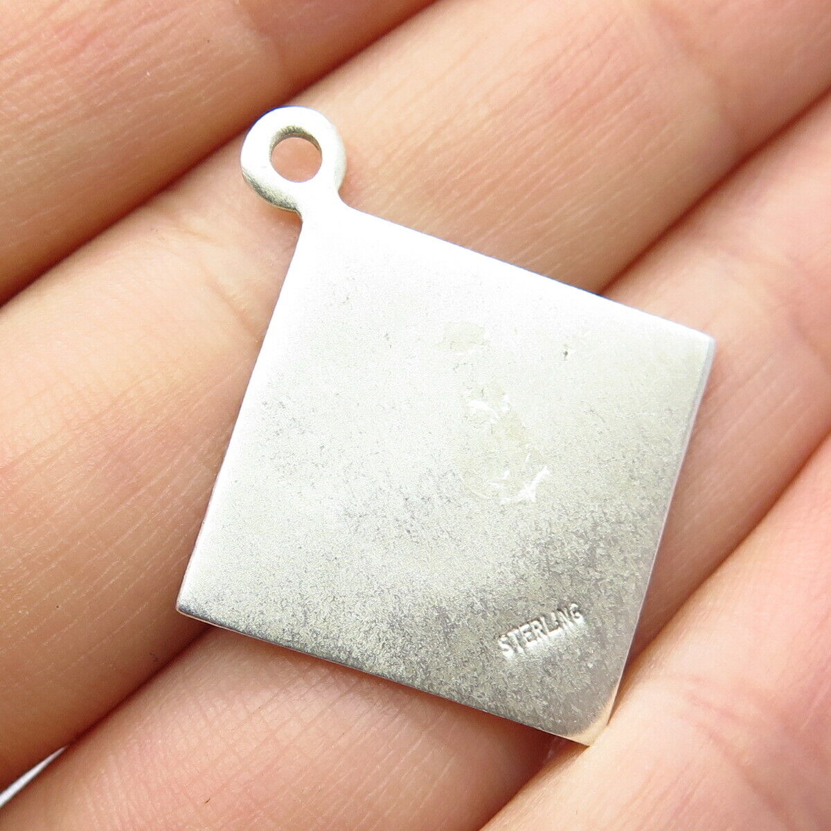 925 Sterling Silver Vintage "Members Will Feel" Inspirational Pendant