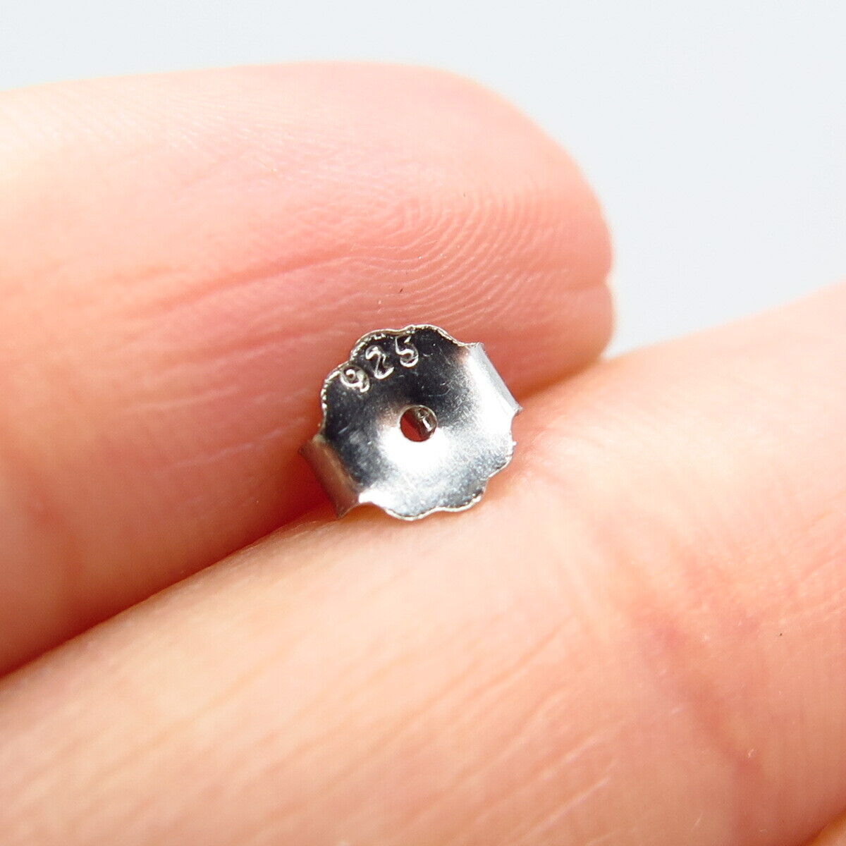 925 Sterling Silver Citrine-Tone C Z Round Stud Earrings