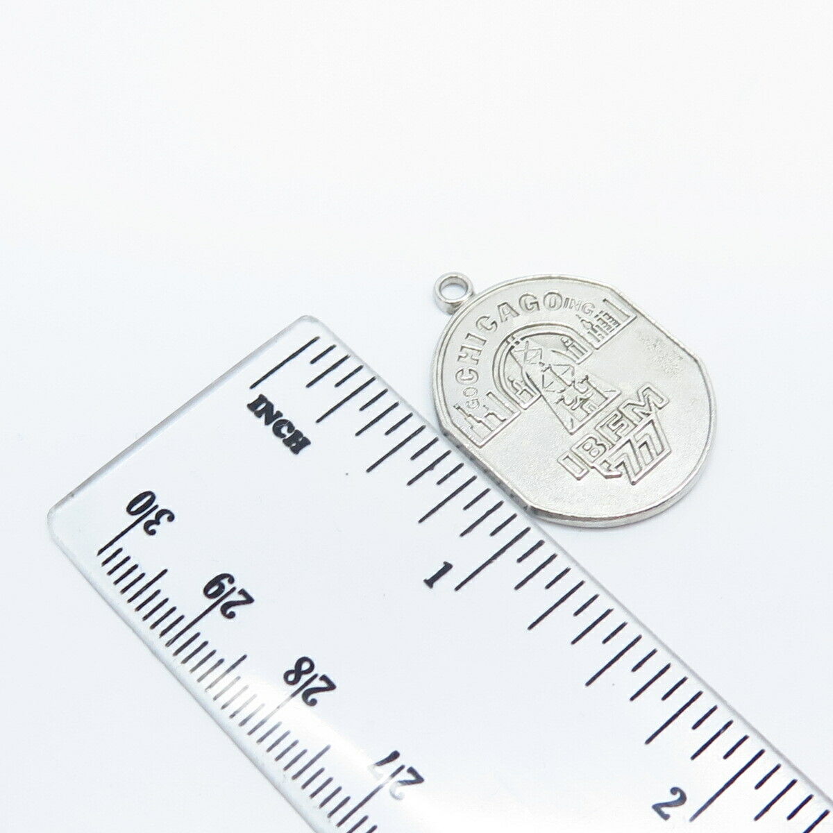 925 Sterling Silver Vintage "Chicago" Pendant