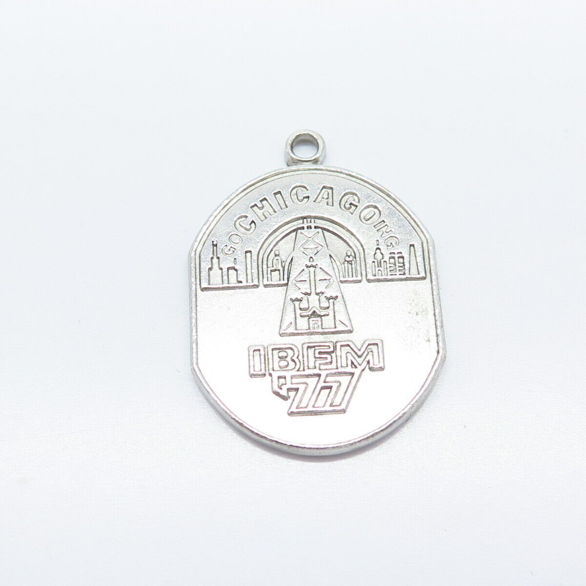 925 Sterling Silver Vintage "Chicago" Pendant