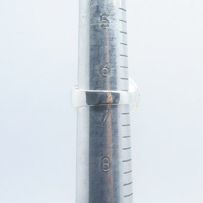 925 Sterling Silver Real Lapis Lazuli Gemstone Ornate Ring Size 6.75