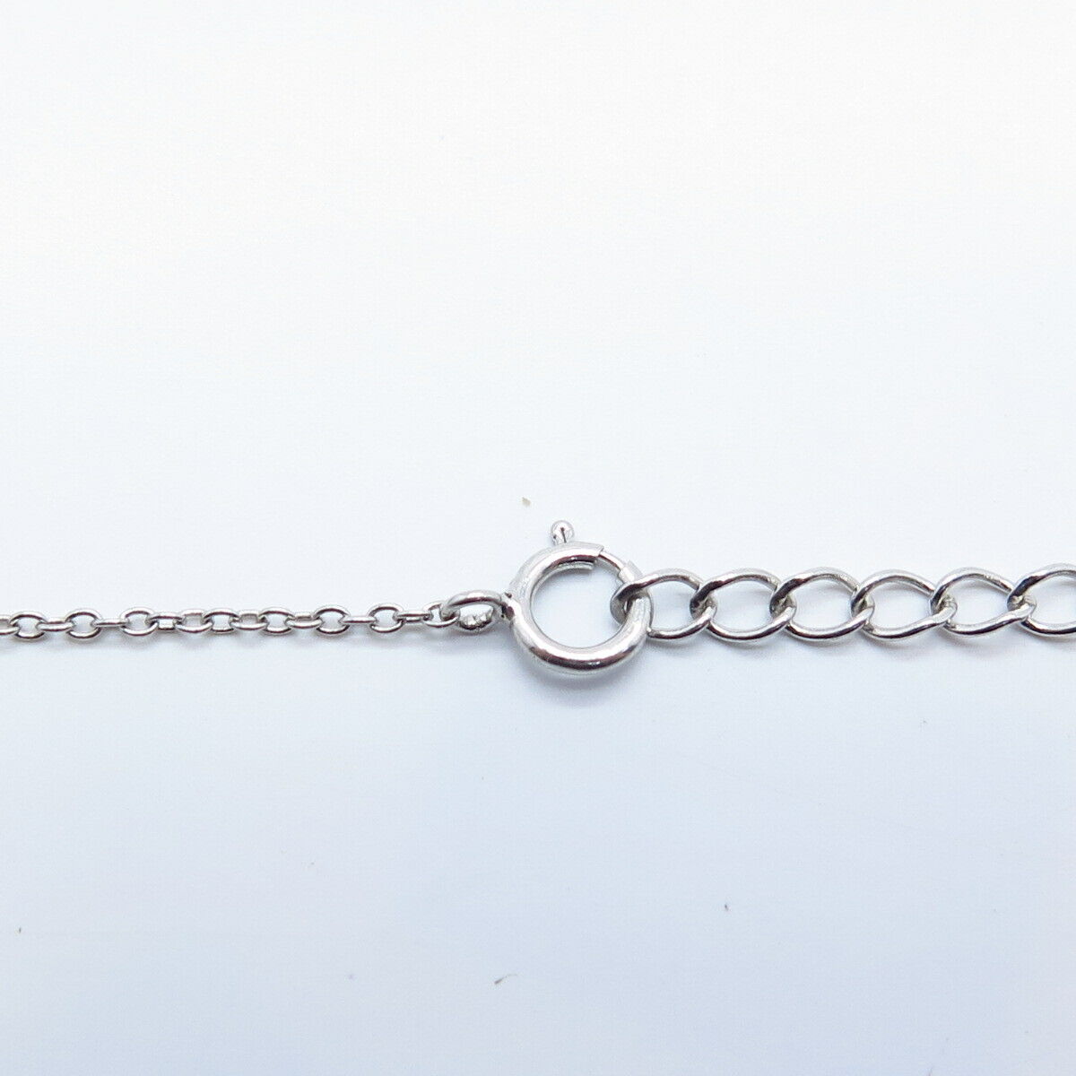 925 Sterling Silver C Z Rolo Chain Necklace 18"