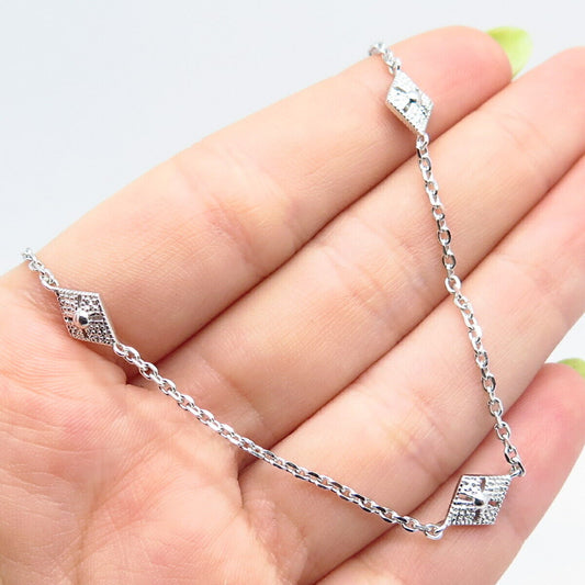 925 Sterling Silver Rolo Chain Necklace 32"