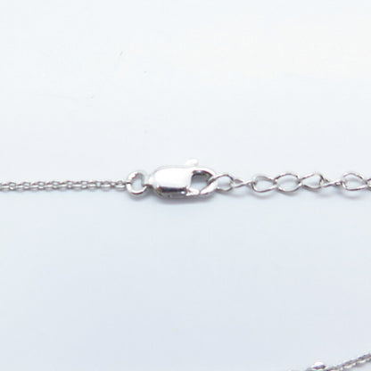 925 Sterling Silver Assorted Charm Rolo Link Anklet 9.75"