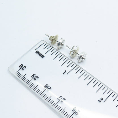 925 Sterling Silver Monet C Z Stud Earrings