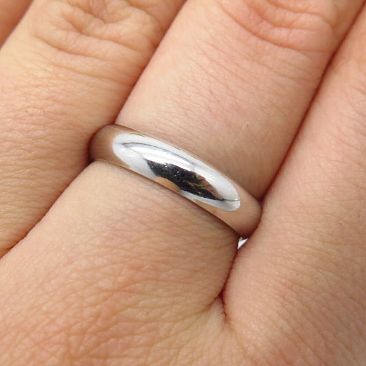 925 Sterling Silver Classic Band Ring Size 6.25