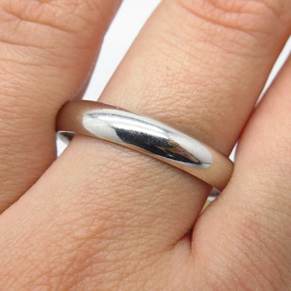 925 Sterling Silver Classic Band Ring Size 13.25