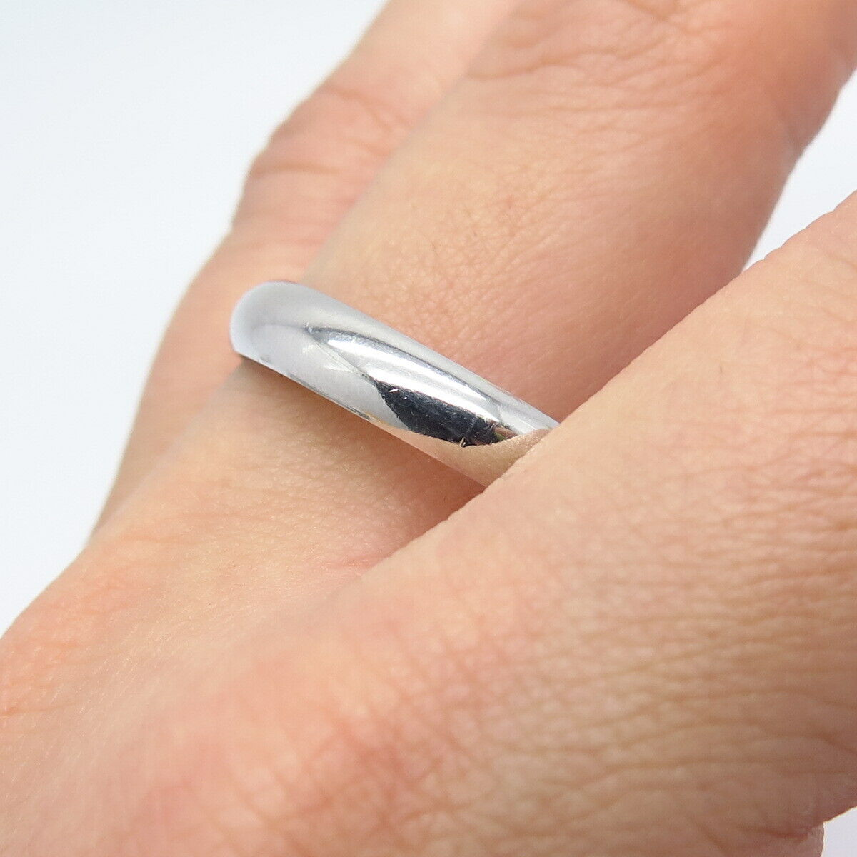 925 Sterling Silver Classic Band Ring Size 13.25