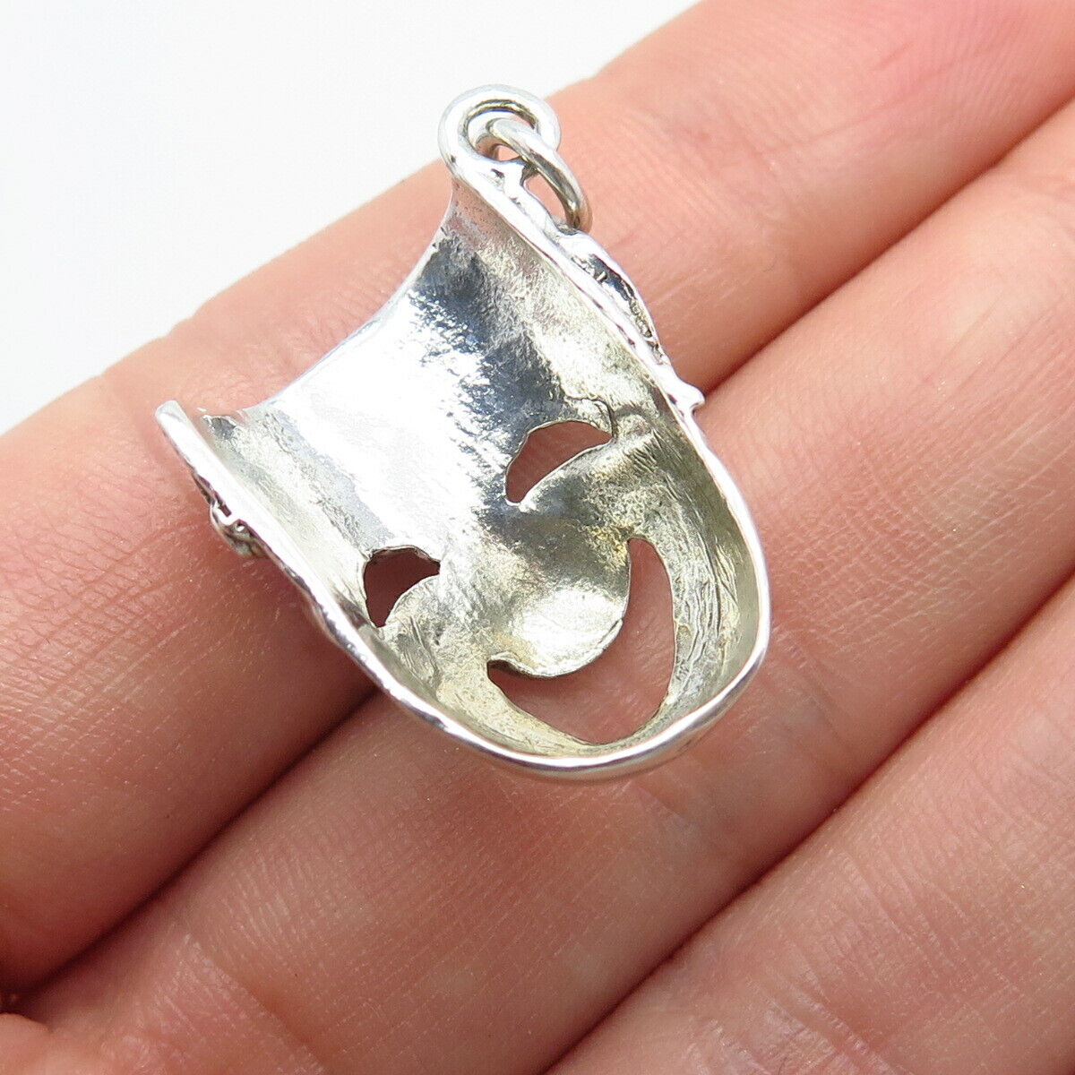 925 Sterling Silver Vintage Mask Charm Pendant