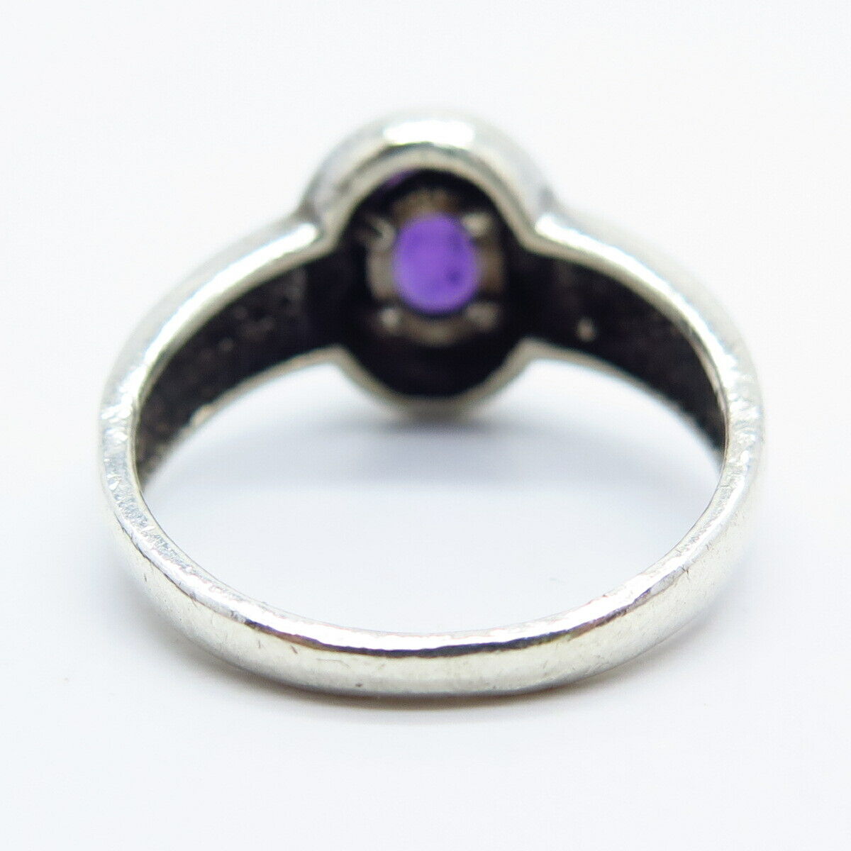 925 Sterling Silver Real Amethyst Gemstone Ring Size 7.25