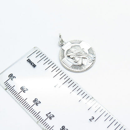 925 Sterling Silver Vintage Hayward Religious Theme Charm Pendant