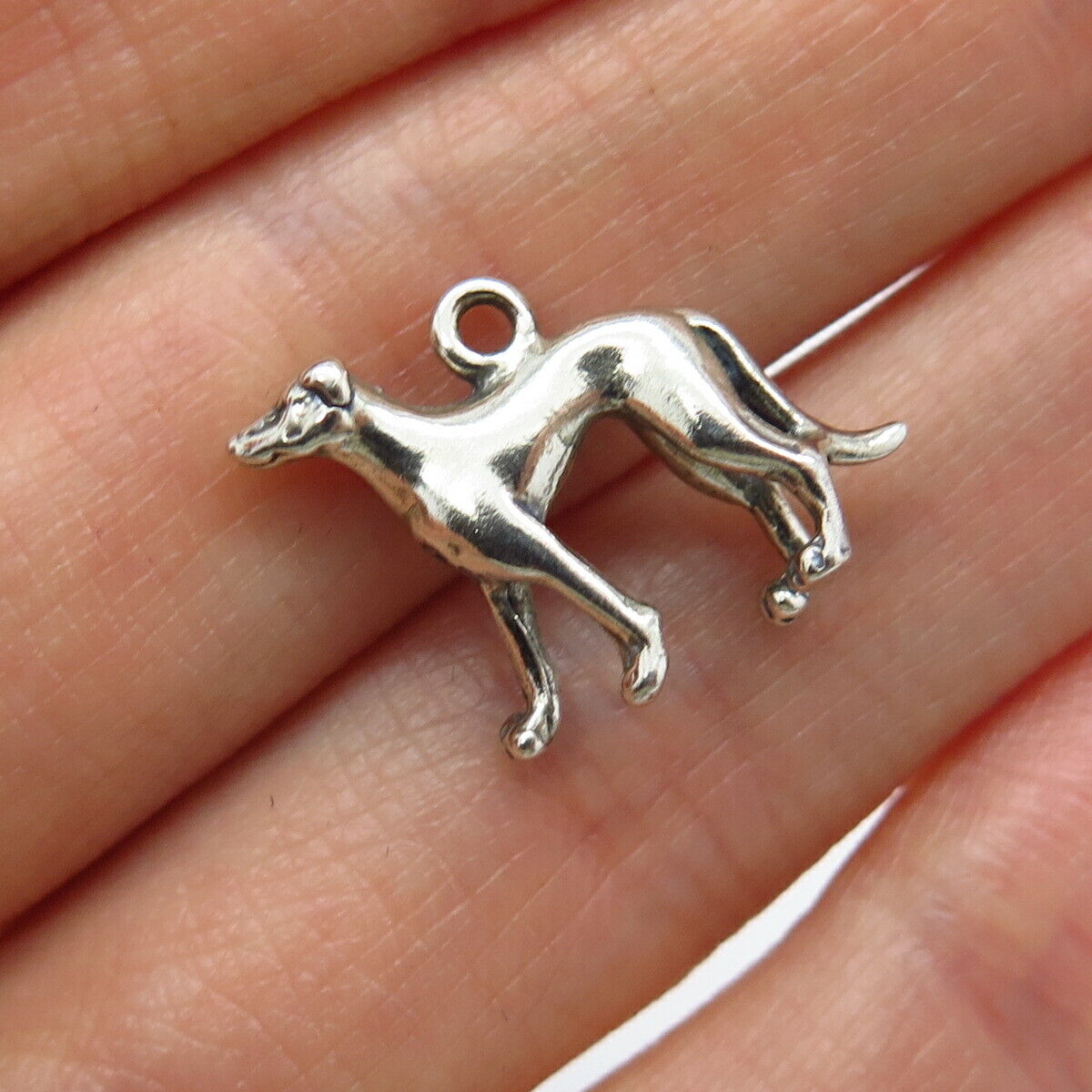 925 Sterling Silver Vintage Shube Dog Charm Pendant