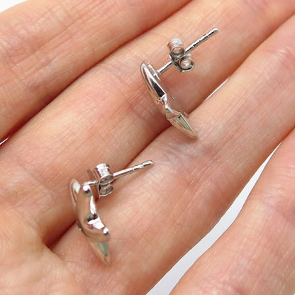 925 Sterling Silver C Z Starfish Stud Earrings