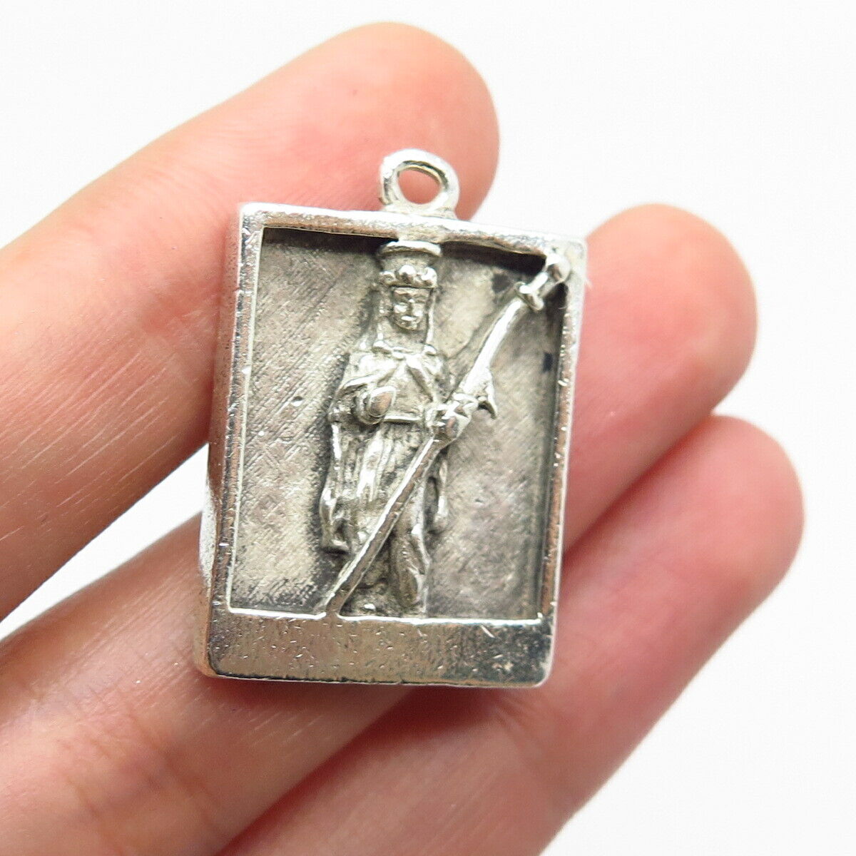 925 Sterling Silver Vintage St. Monica's Church Santa Monica Religious Pendant