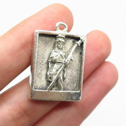 925 Sterling Silver Vintage St. Monica's Church Santa Monica Religious Pendant