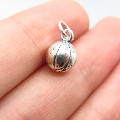 925 Sterling Silver Vintage Baseball Ball Charm Pendant