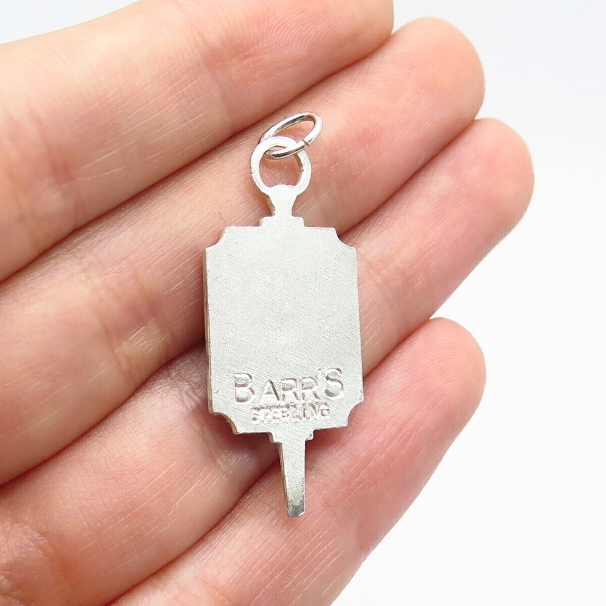 925 Sterling Silver Vintage Barr's Enamel Oxford High School Pendant