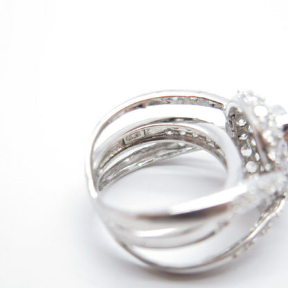 925 Sterling Silver Pave C Z Ring Size 6