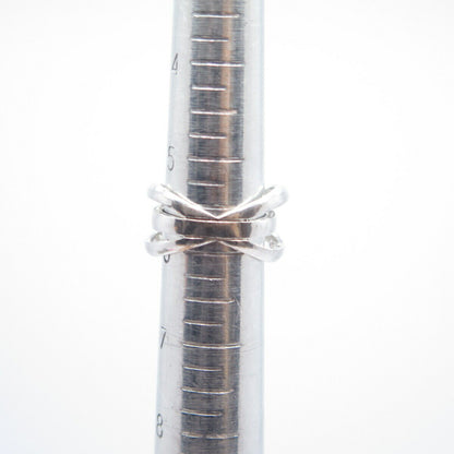 925 Sterling Silver Pave C Z Ring Size 6