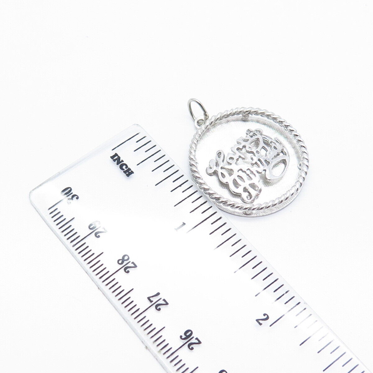 925 Sterling Silver Vintage "Happy Birthday" Pendant