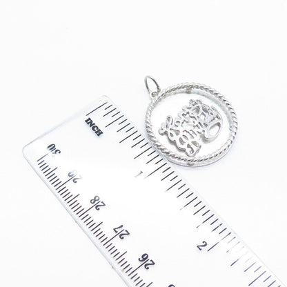 925 Sterling Silver Vintage "Happy Birthday" Pendant