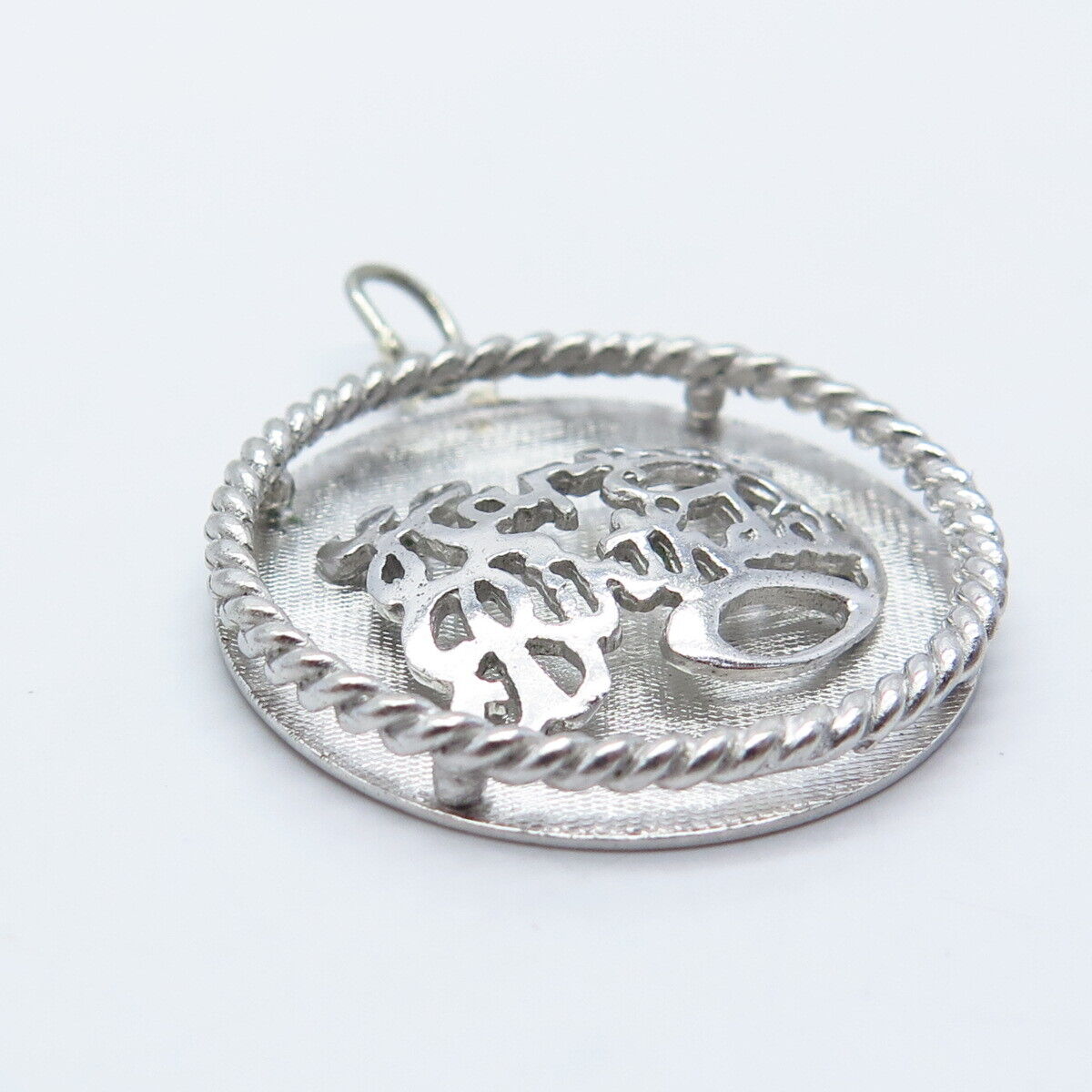 925 Sterling Silver Vintage "Happy Birthday" Pendant