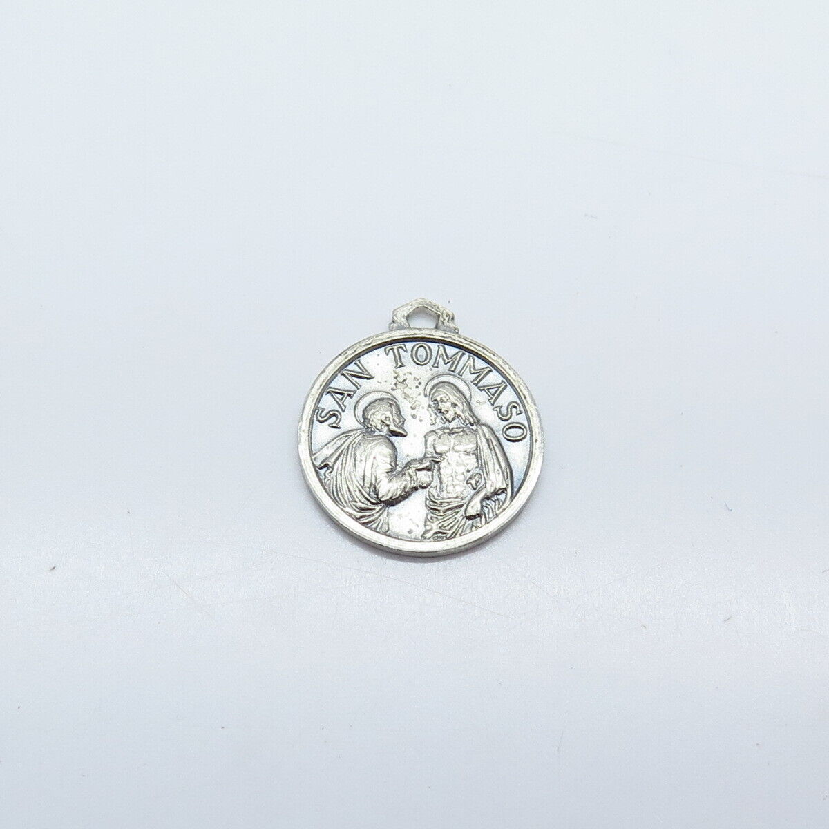 925 Sterling Silver Vintage San Tomaso Religious Theme Pendant