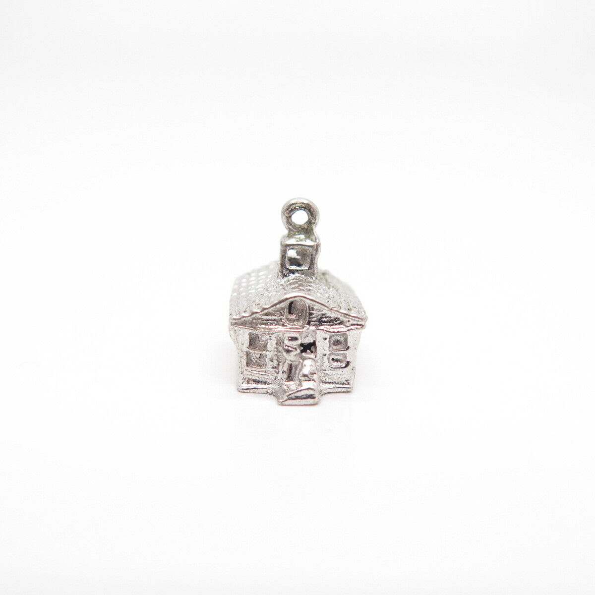 925 Sterling Silver Vintage Old House Charm Pendant