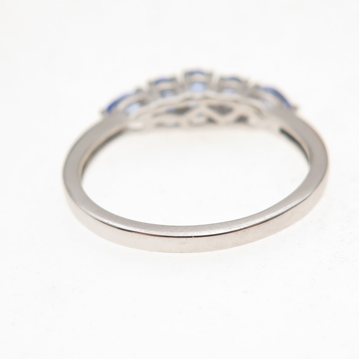 Chuck Clemency 925 Sterling Silver Real Oval & Pear-Cut Tanzanite Ring Size 8