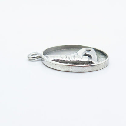 925 Sterling Silver Vintage Ice Skating Shoe Charm Pendant