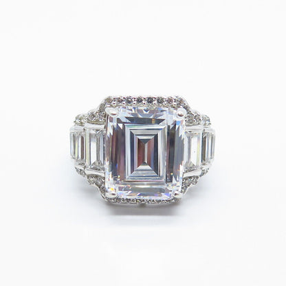 925 Sterling Silver Multi-C Z Ring Size 5