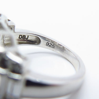 925 Sterling Silver Multi-C Z Ring Size 5