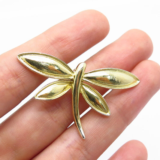 925 Sterling Silver Gold Plated Vintage Butterfly Slide Pendant