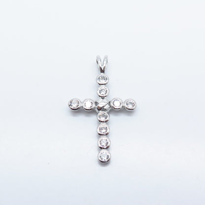 925 Sterling Silver C Z Religious Cross Pendant