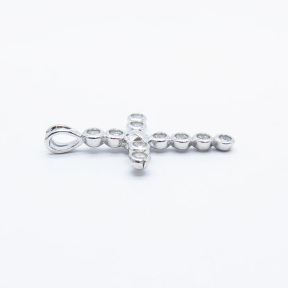 925 Sterling Silver C Z Religious Cross Pendant