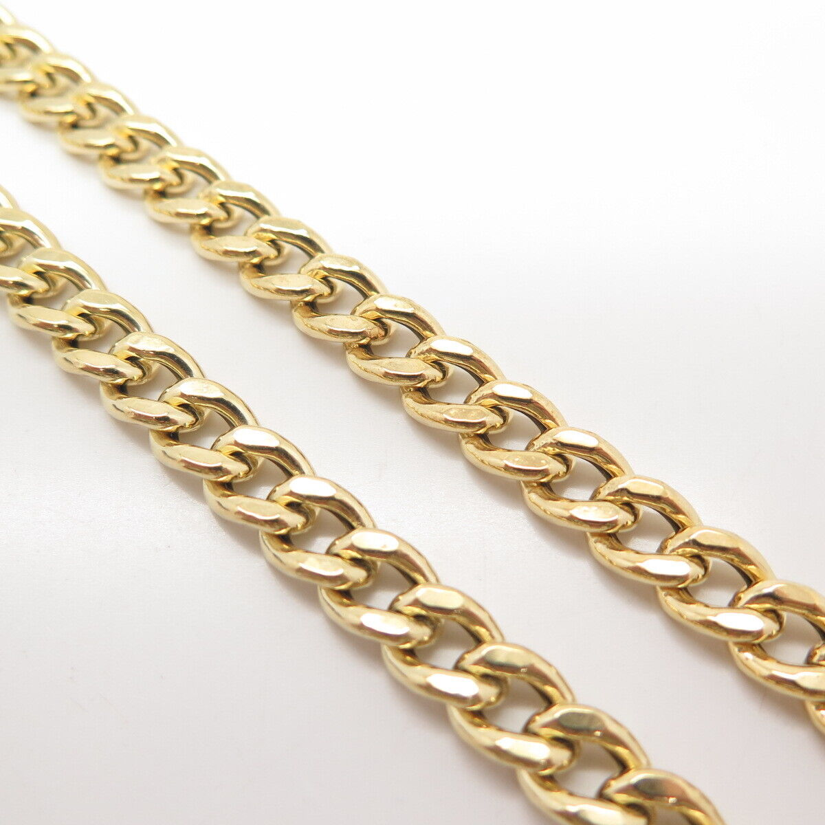 925 Sterling Silver Gold Plated Cable Chain Necklace 18"