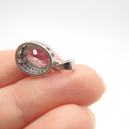 925 Sterling Silver Real Amethyst Gemstone Small Pendant