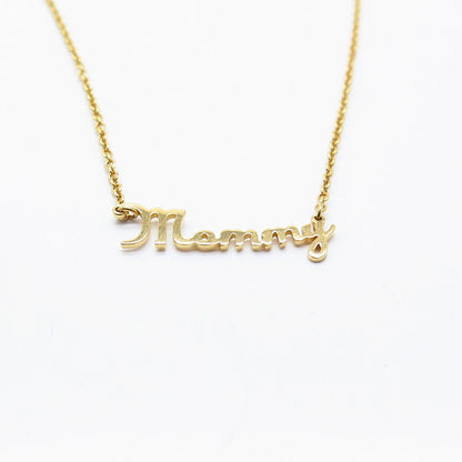 925 Sterling Silver Gold Plated "Mommy" Pendant Rolo Chain Necklace 18"