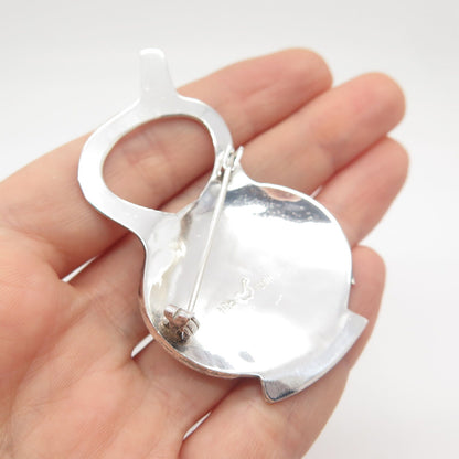 925 Sterling Silver Vintage Peru Tribal Pin Brooch