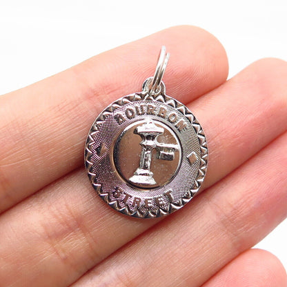 925 Sterling Silver Vintage "Bourbon Street" Charm Pendant