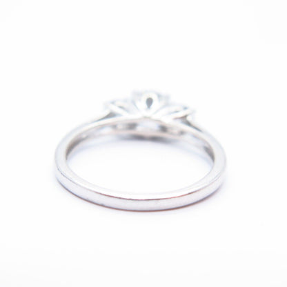 925 Sterling Silver Round-Cut C Z Ring Size 8