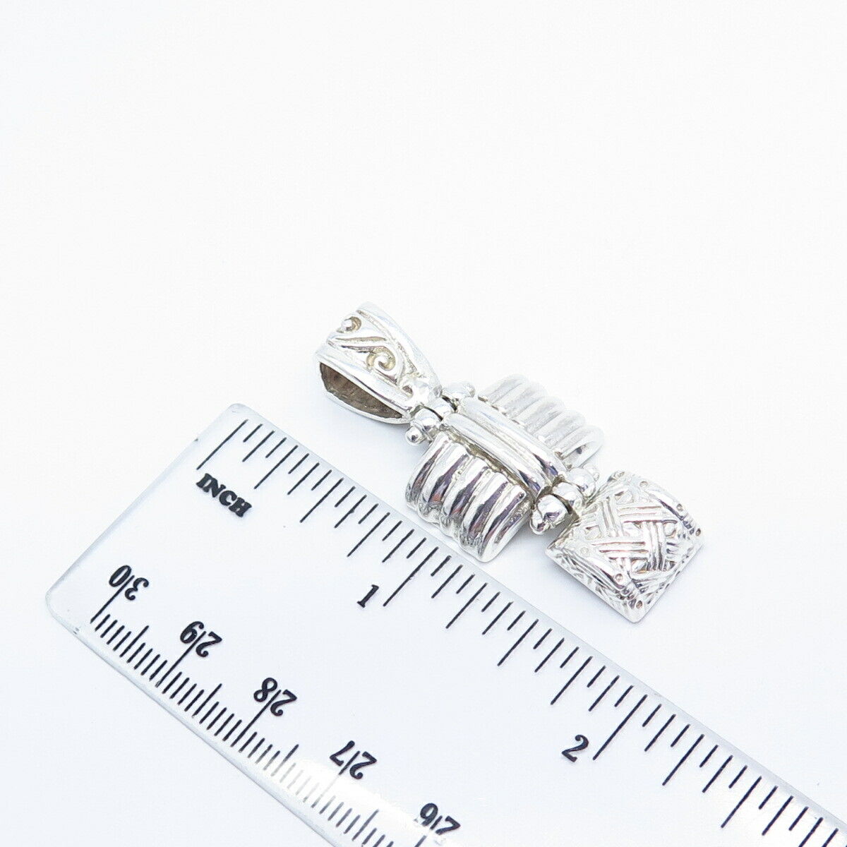 925 Sterling Silver Vintage Ornate Tribal Pendant