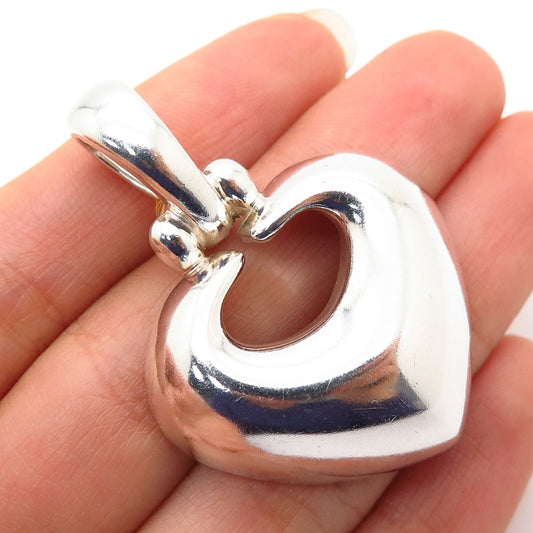 925 Sterling Silver Vintage J. Esposito Heart Design Pendant