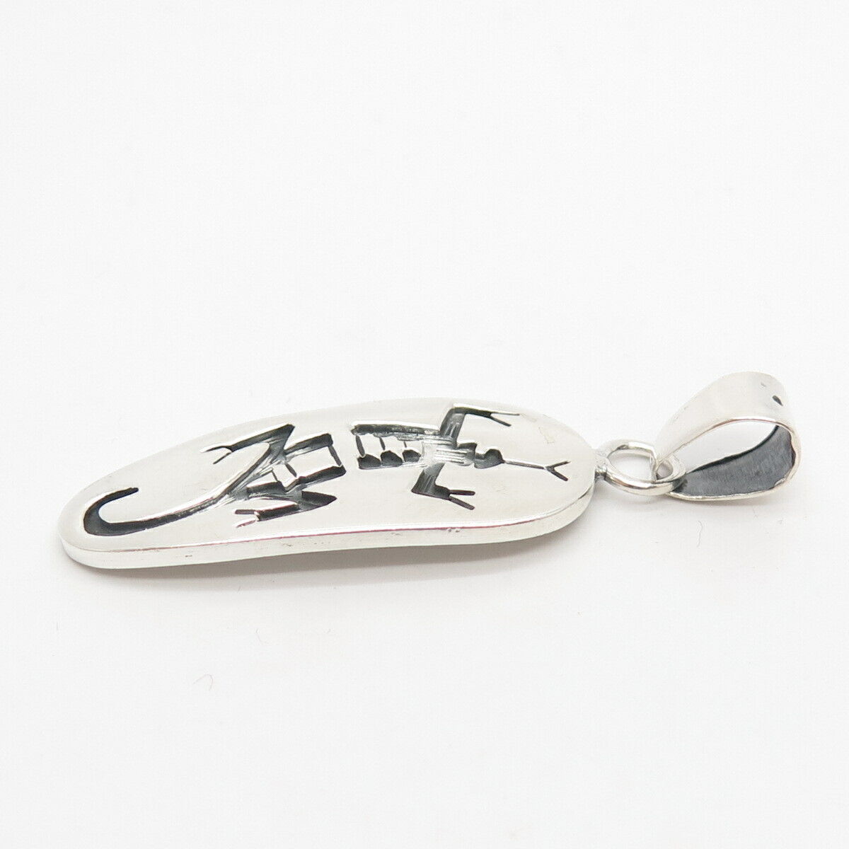 925 Sterling Silver Vintage Mexico Tribal God Pendant